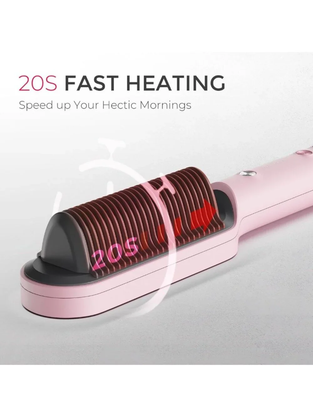 Hot Comb Hair Straightener Brush for Women - Fast Styling, Smooth Finish
